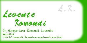 levente komondi business card